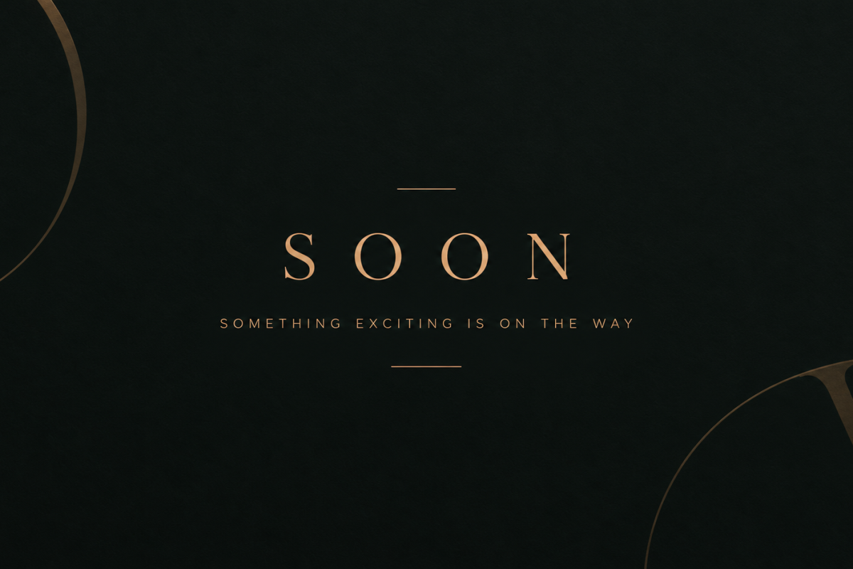 luxury coming soon typography